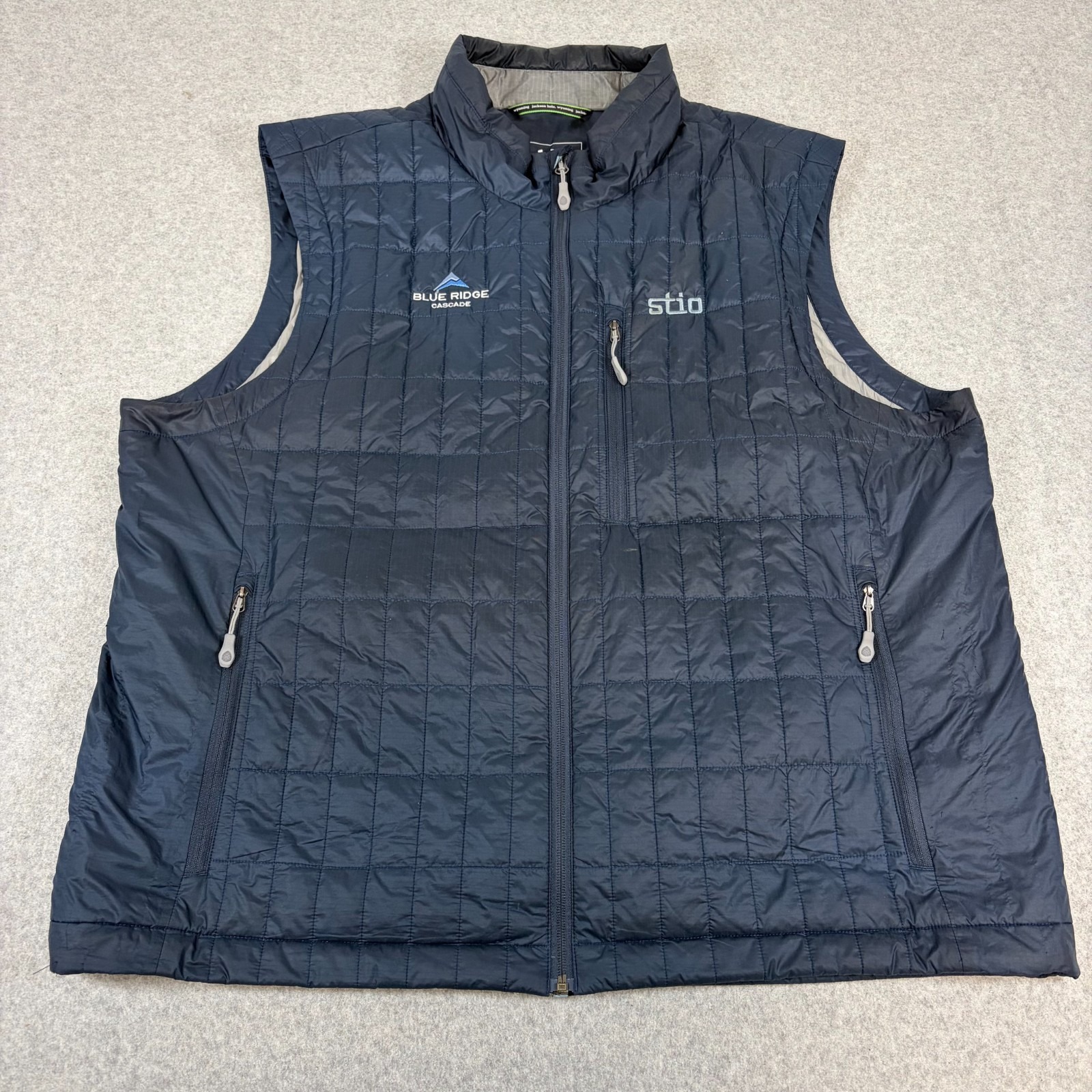 Stio Azura Vest Mens 2xl Blue Outdoors Hiking Lightweight Technical Primaloft
